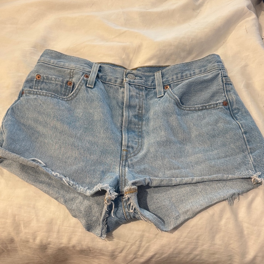 Levi's Light Blue Denim Cutoff Shorts